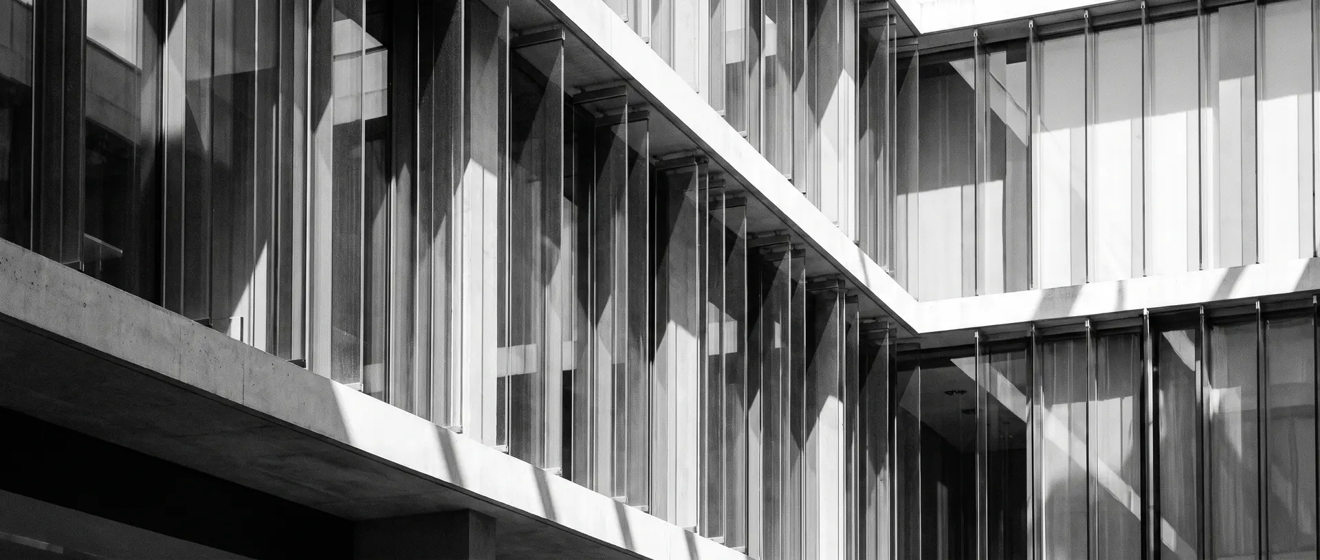 Abstract modern office architecture in black and white