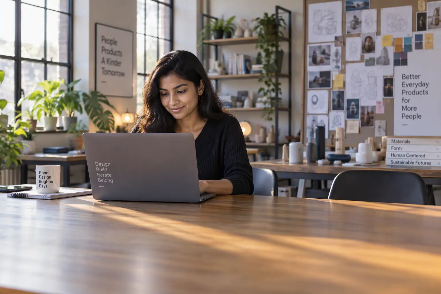  An employee checking an ESOP vesting schedule on a laptop at a home desk.