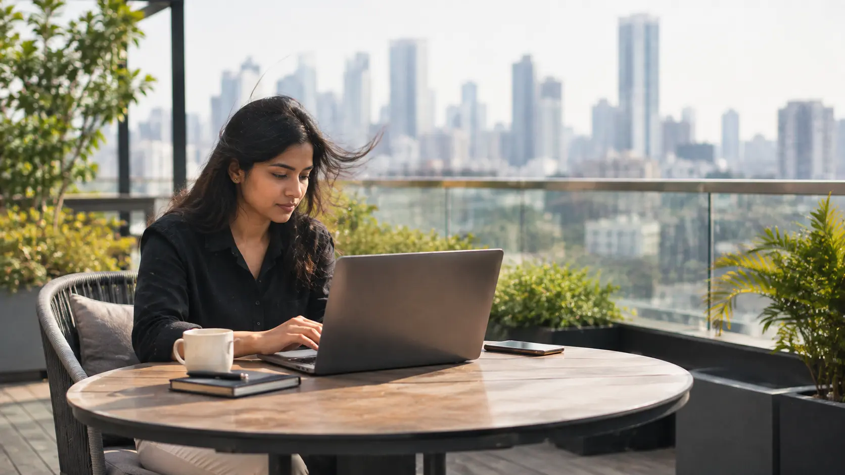Someone working through an ESOP tax computation on a laptop beside a printed tax summary.
